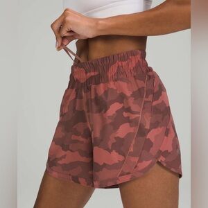 lululemon athletica Women's Camo Running Shorts - Rust Pink